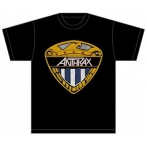 Image of Anthrax Eagle Shield Mens Black T-Shirt: X Large