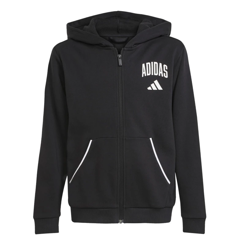 Image of adidas Unisex Kids Hoodie Black/White unisex 11-12 Years