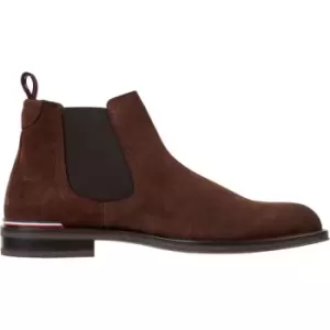 Image of Tommy Hilfiger Suede Chelsea Boots - Brown