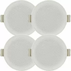 Image of Loops - 2x pair 3' Mini Low Profile Ceiling Speaker 8 ohm 2 Way Compact Mount Slim Line