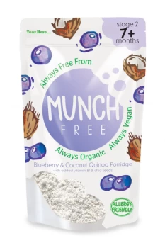 Image of Munch Free Blueberry & Coconut Quinoa Porridge - 160g x 5