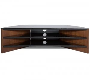 Image of ALPHASON Finewoods Curve 1400 TV Stand - Walnut, Black