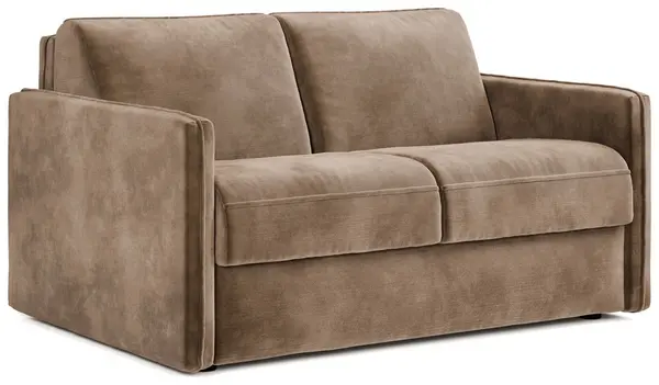 Image of Jay-Be Jay-Be Slim Velvet 2 Seater Sofa Bed - Beige