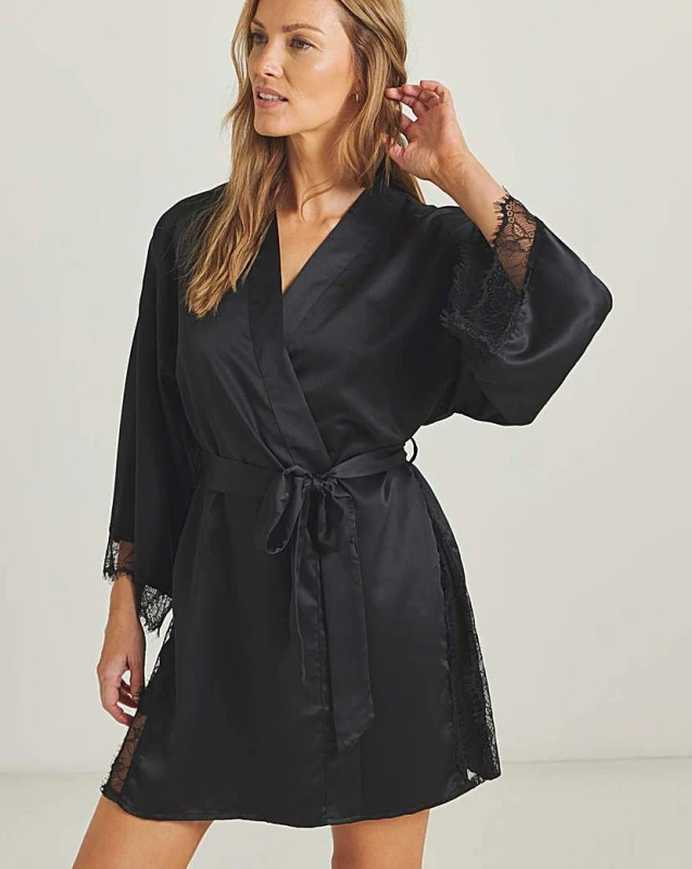 Image of Ann Summers Ann Summers Cherryann Robe Black - Ann Summers - Size: 2XL Black Female 2XL NC12510