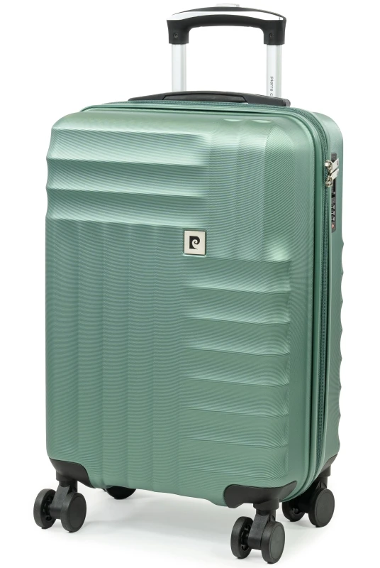 Image of Pierre Cardin Soleil 22" Wheeled Carry On Hard Sided Cabin Suitcase Luggage Olive in Green Size: Small Green Unisex Small