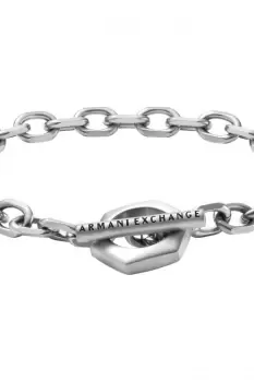 Image of Gents Armani Exchange Jewellery Logo Bracelet AXG0103040