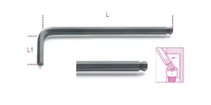 Image of Beta Tools 96 BP 2mm Ball Head Offset Hexagon Key Burnished 000960961