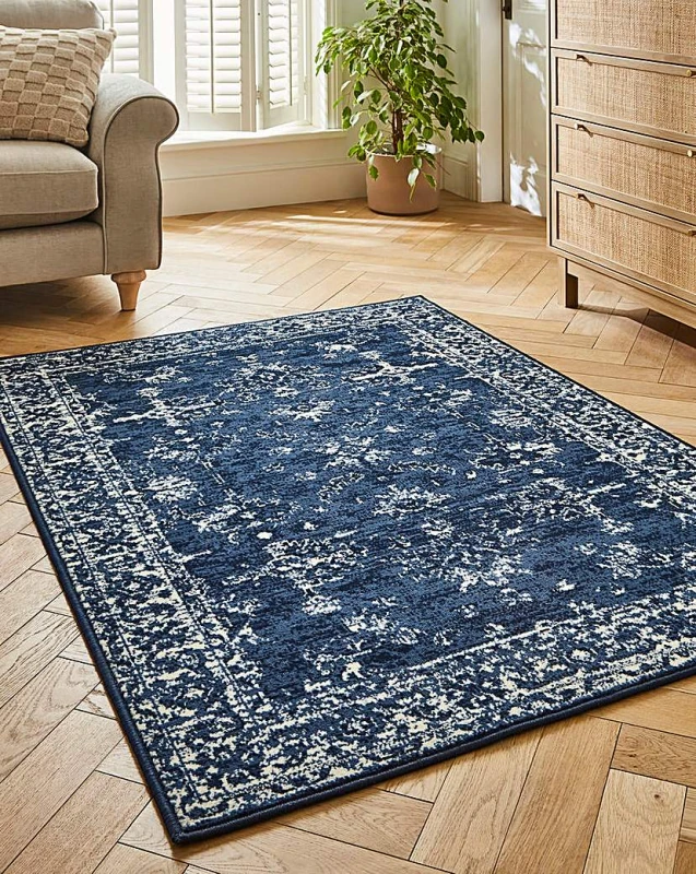 Image of Homemaker Maestro Vintage Woven Rug Navy - Homemaker - Size: 120X170 Navy 120X170 WB89101