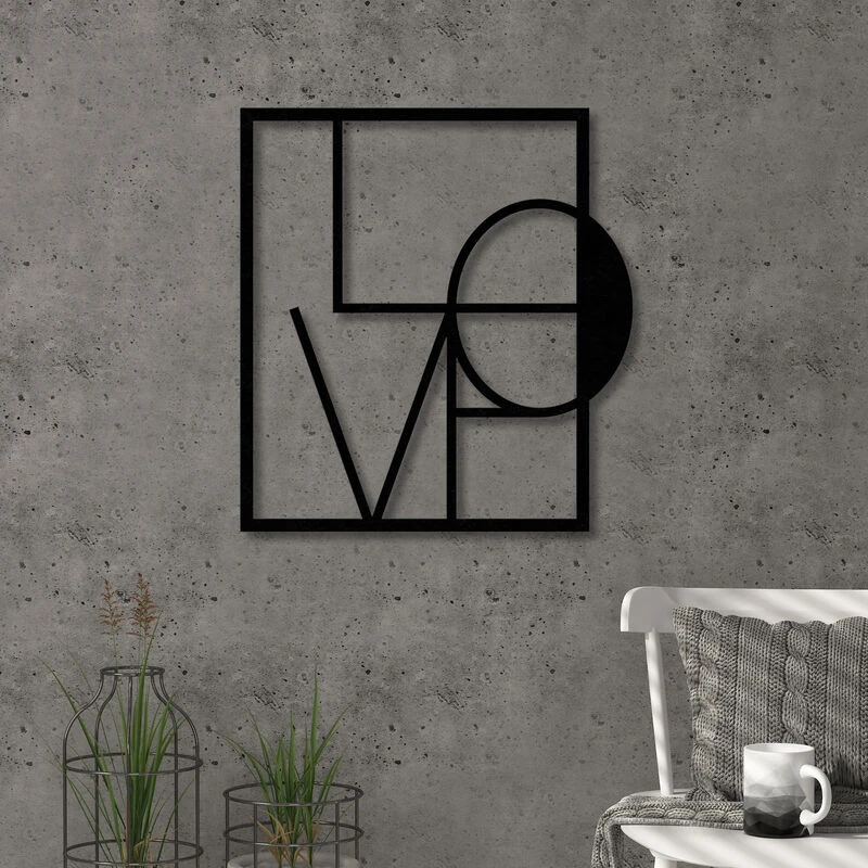 Image of DECORTIE Decortie - metal wall art NO.5 love - Black - Black M.DK.T.13332.6