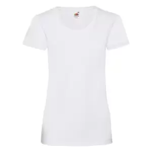 Image of Fruit Of The Loom Ladies/Womens Lady-Fit Valueweight Short Sleeve T-Shirt (Pack Of 5) (S) (White)