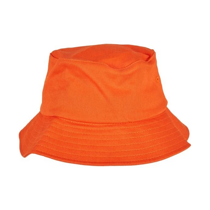 Image of Flexfit by Yupoong Mens Cotton Twill Bucket Hat in Orange Orange Male One Size