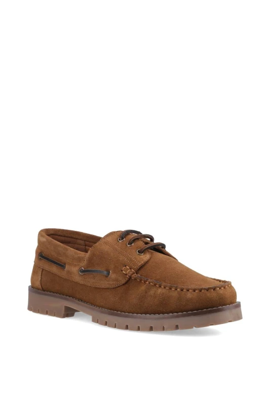 Image of Hush Puppies Mens Harrison Boat Shoe in Tan Size: 10 Tan Male 10