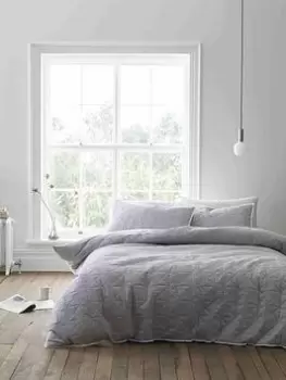 Image of Bianca Fine Linens Diamond Quilted Geometric Duvet Set - Sb