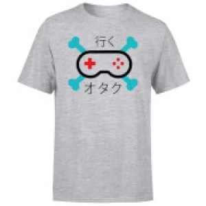 Image of Nintendo Skull and Cross Bones Controller T-Shirt - Grey - 5XL