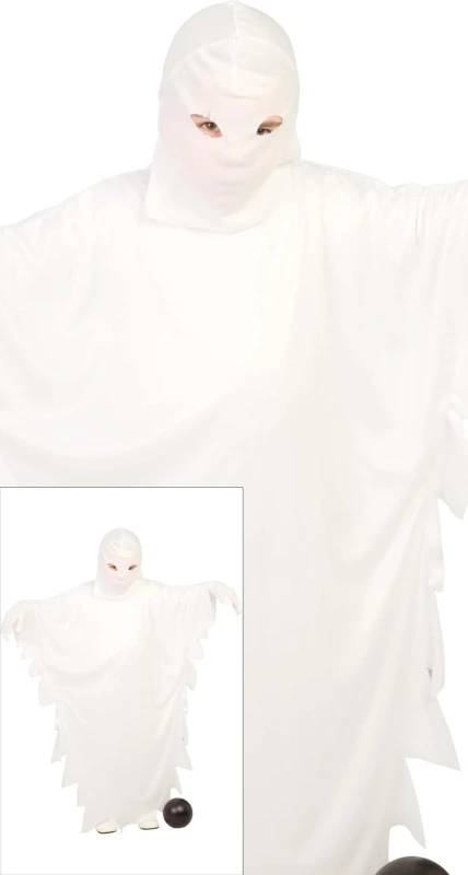 Image of Fiestas Guirca Fancy Dress Child Ghost, Size 7-9 Years, White CLG-FG78442