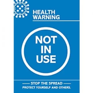 Image of Seco Health & Safety Poster Health warning - not in use Semi-Rigid Plastic 29.7 x 42 cm