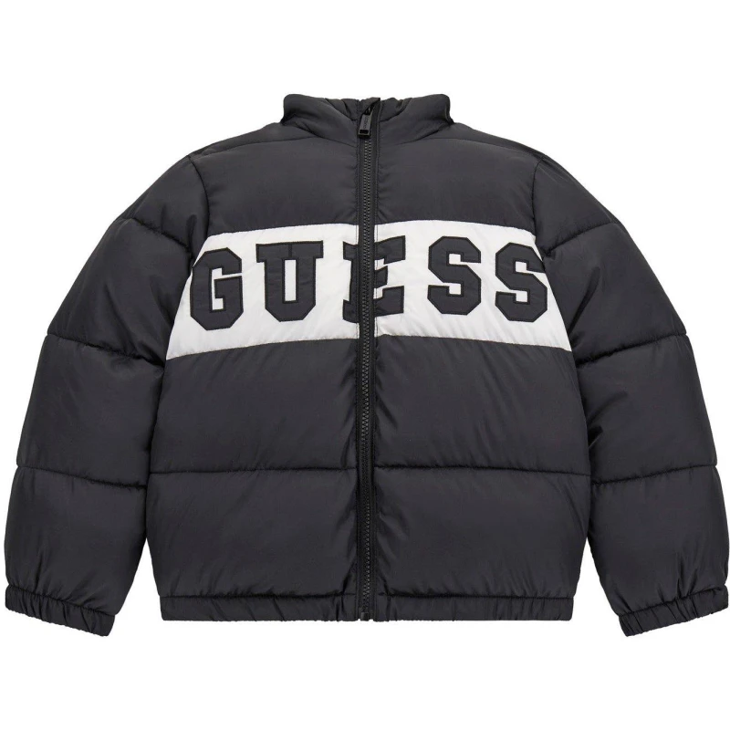 Image of Guess Padded Puffer Jacket Juniors - Black 7 - 8 Years