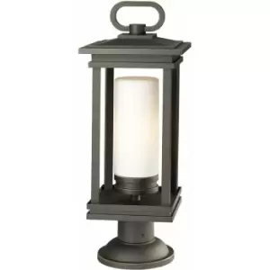Image of Loops - Outdoor IP44 1 Bulb Wall Ground Pedestal Light Rubbed Bronze LED E27 100W