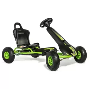 Image of Ferbedo Ar8R Go Kart With Pneumatic Tyres And Electronic Steering Wheel And Brake - Green And Black
