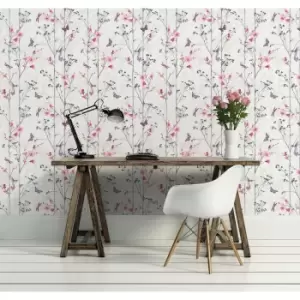 Image of Muriva Novelties Eden Wallpaper, Pink