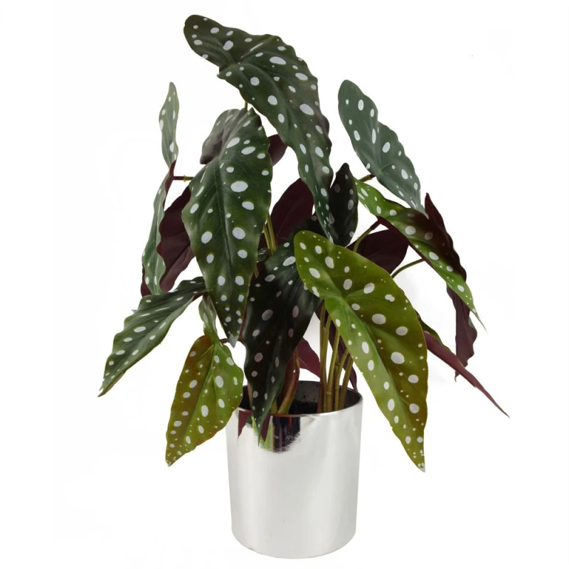 Image of Leaf 40cm Artificial Spotty Begonia Maculata Plant Green unisex