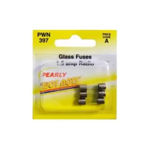 Image of Wot-nots - Fuses - din Glass - 1.5A - Pack Of 3 - PWN397