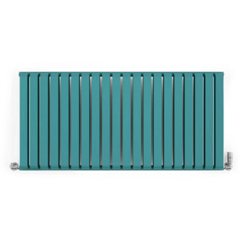 Image of Terma Warp Room Teal Hydronic Horizontal Designer 4931Btu Radiator, (W)1305mm X (H)630mm