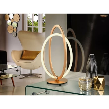 Image of Schuller Ocellis - Integrated LED Table Lamp, Rose Gold