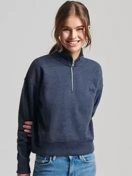 Image of Superdry Vintage Logo Sweatshirt - Blue Size 14, Women