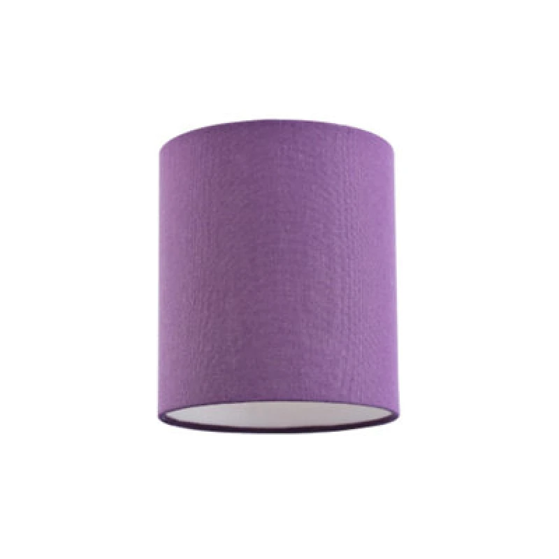 Image of Happy Homewares Contemporary And Elegant Vivid Purple Linen Fabric 18Cm High Cylinder Lamp Shade