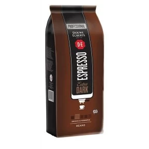 Image of Douwe Egberts Professional Extra Dark Roast Espresso Coffee Beans 1KG