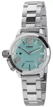Image of U-Boat 8900 Classico 30 mm Aquamarine Mother of Pearl Watch