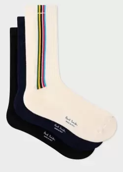 Image of Ps Paul Smith 'Sports Stripe' Socks Three Pack