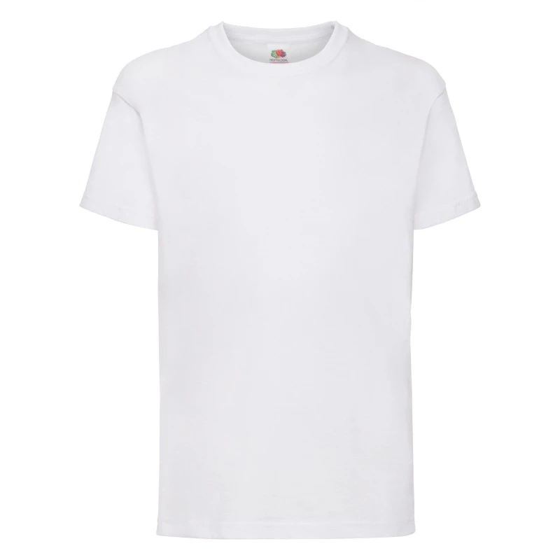 Image of Fruit of the Loom Valueweight Short Sleeve T-Shirt Pack of 2 in White Size: 12-13 Years White Unisex 12-13 Years