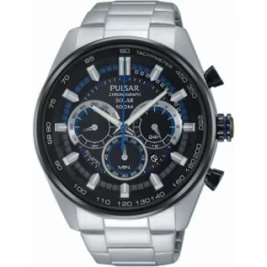 Image of Mens Pulsar Chronograph Solar Powered Watch