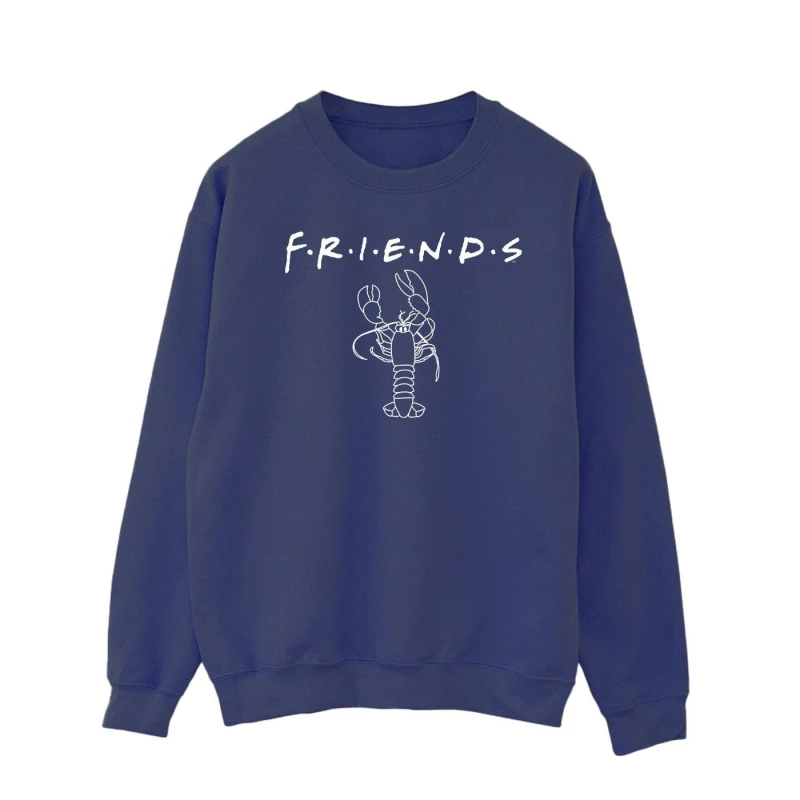 Image of Friends Friends Men Lobster Logo Sweatshirt in Navy Size: Small Navy S Male 5063376923835