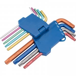 Image of Draper 9 Piece Colour Coded Security Torx Key Set
