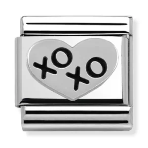 Image of Nomination CLASSIC Silvershine Valentine Heart XOXO 330101/02