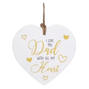 Image of Golden Sentiments Heart Dad