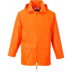 Image of Portwest S440 Orange Sz XXL Classic Rain Jacket Coat Waterproof Hooded Zipped