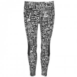 Image of DKNY High Waisted Graffiti Leggings Ladies - Black