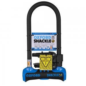 Image of OXFORD Shackle 14 U-Lock (320mm)-Blue