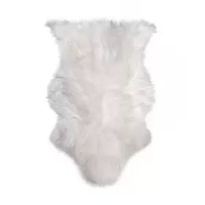 Image of Faux White Sheepskin Rug M&amp;W