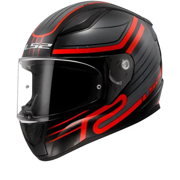 Image of LS2 FF353 Rapid II Circuit Black Red 06 Full Face Helmet Size M