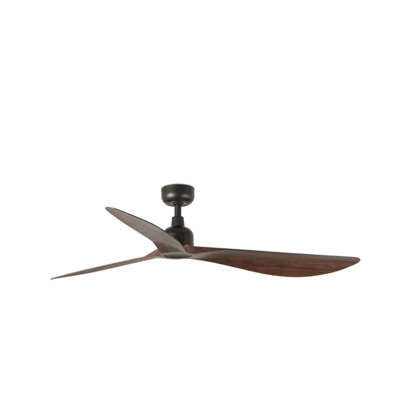 Image of Netlighting Out Walnut Large 3 Blade Ceiling Fan Dark Brown IP44 Brown Unisex