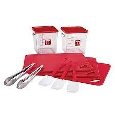 Image of Food Service Kit 12 Piece Colour Coded Red 2002723