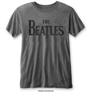 Image of The Beatles - Drop T Logo Unisex Medium T-Shirt - Grey