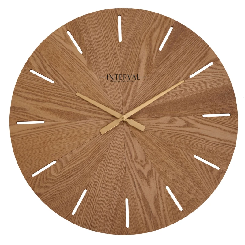 Image of Interval Wooden Wall Clock - 60cm Natural
