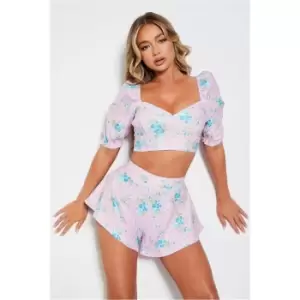 Image of I Saw It First Pink Co-Ord Floral Floaty Shorts - Pink