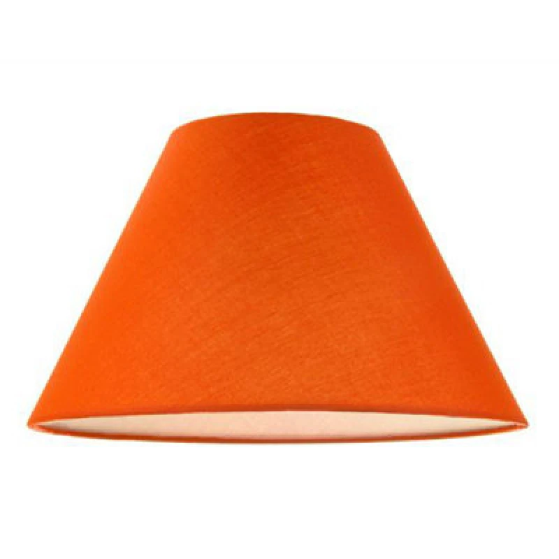 Image of Happy Homewares 12 Vibrant Orange Cotton Coolie Lampshade Suitable For Table Lamp Or Pendant
